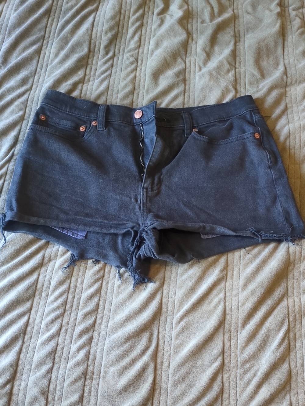 PINK Victoria's Secret Black Denim Cutoff Shorts